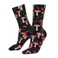 thumbnail image 5 of Xecao Red Mushrooms Print Fashion No Heel Casual Crew Socks Cushioned Breathable for Men Women - Moisture wicking,Not easy to fade Suitable for daily, 5 of 7