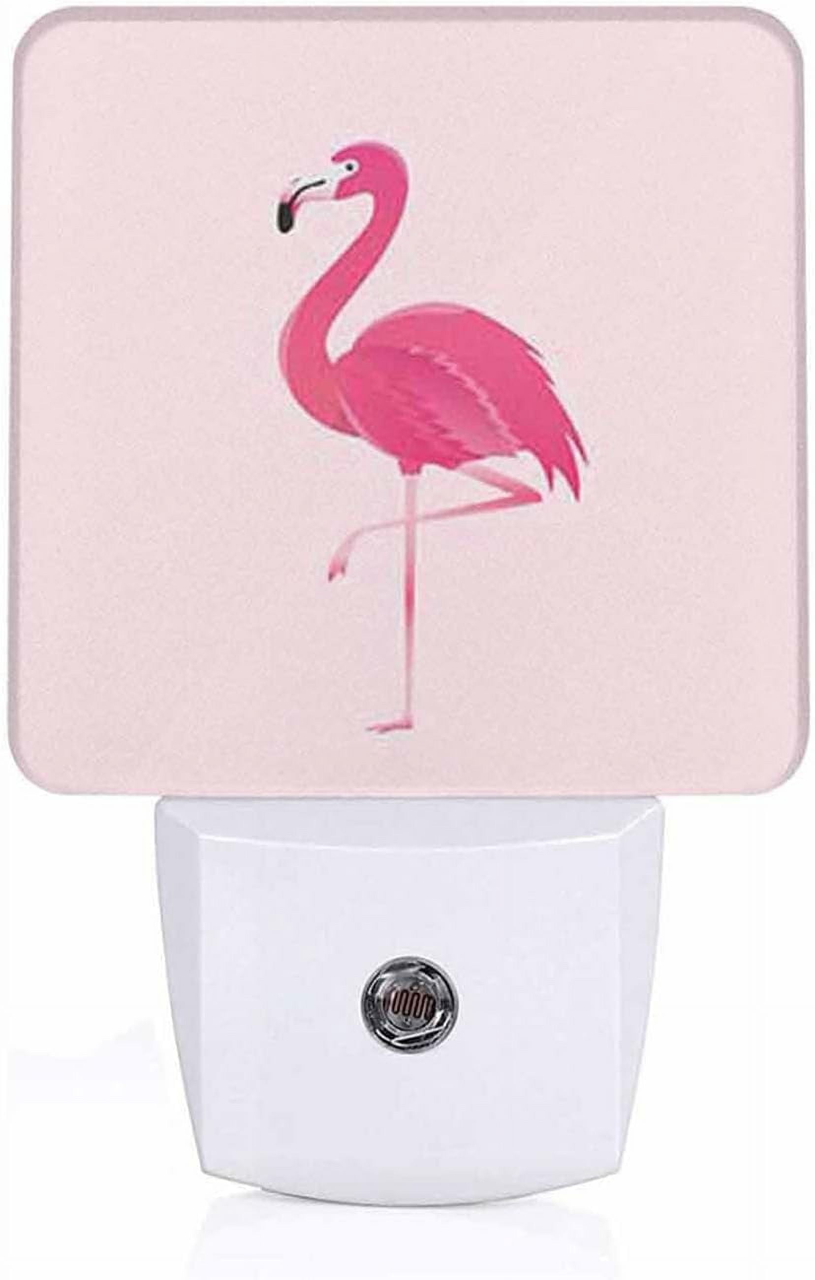 RGHJAR-LED Night Light,Romantic Pink Flamingo LED Night Light Plug into Wall with Dusk to Dawn Light Sensor White Energy Efficient Nightlight for Bedroom Bathroom Hallway Living Room Kitchen