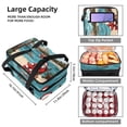 thumbnail image 3 of Santa Claus Double Layered Insulated Lunch Bag with Two Compartments, Large Capacity, Hand Carry, 7.1x11.4x16.1 Inches, Refrigerated Meal Bag, 3 of 6
