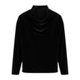 thumbnail image 4 of SDNall Men's Solid Color Velvet Long Sleeve Turtleneck, Stretch High Neck Top for Casual Wear, 4 of 9