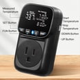 thumbnail image 2 of Digital Temperature Controller, 15A/1800W Thermostat Outlet Plug, VA Display Heating Cooling Control Timer US Plug,1 * Digital Temperature Controller,Black, 2 of 6