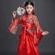 thumbnail image 2 of Traje de bata de seda chino gratis, Kimono para niñas y niños, abanico étnico Vintage tradicional de China, traje de baile de coro de estudiantes Hanfu, 2 of 5