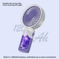 thumbnail image 6 of RoamHome Electric Mini Fan Charging Small Fans USB Rechargeable Handheld Battery Powered Portable Fans Personal Cooling Fan That Blows Cold Air (Purple), 6 of 7