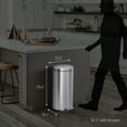 thumbnail image 3 of simplehuman 30 Liter / 8 Gallon Round Step Trash Can, Brushed Stainless Steel, 3 of 5