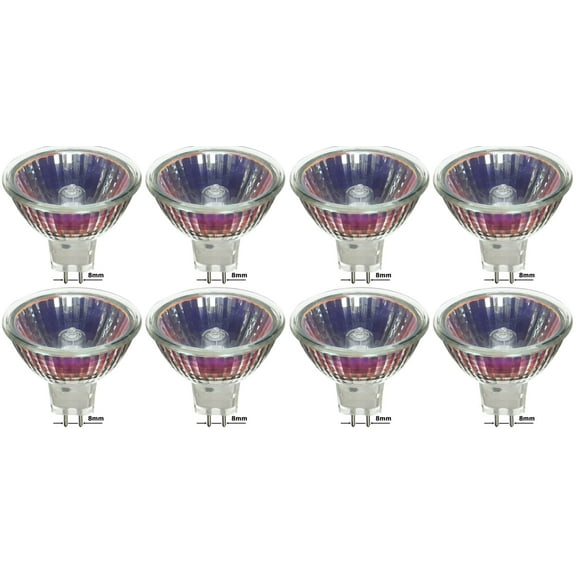 (8)-Bulbs G8 JCDR 120V 20W BI-PIN Clear 120Volts 20Watt GU8 20 Watts Anyray A1896Y