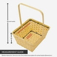 thumbnail image 2 of The Lucky Clover Trading Swing Handle Square Bamboo Basket - Washed White 8 in, 2 of 5