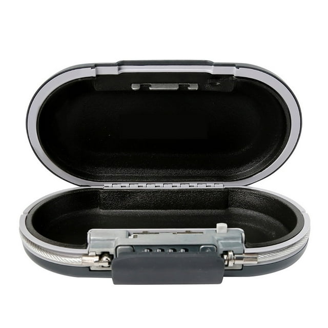 Safe Box , Mini Combination Portable Personal Safe Password Lock Jewelry Cash Card Phone Small Storage Boxes with Wire Rope Fixed ,Easy to Use