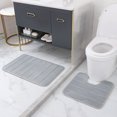 thumbnail image 4 of YAOMOBB U-shaped Toilet Carpet 3 Pieces Bath Mat Set Water Absorption Non Slip Quick Dry Toilet Mat Microfiber Bathroom Mat, 4 of 7