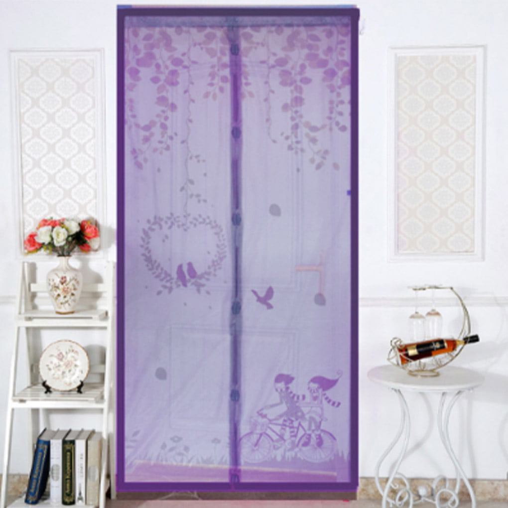 35*83 Insect and Fly Screen Mesh Curtain with Powerful Magnets and Full Frame Magic Tape Bug Protection and Keep Fresh Air Fits Door Up to 90 x 210cm Magnetic Screen Door