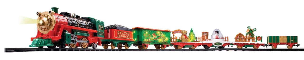 Eztec Santa Express Deluxe Christmas Train in Red / Green colour 47pieces