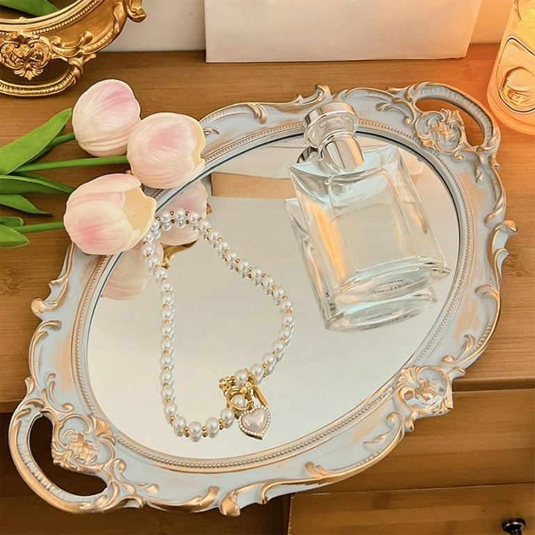 Vintage Vanity Tray for Dresser Perfume Storage Decorative Mirrored Glass Tray Room Decor, Bedroom, Bathroom, French Country Antique Decorative Mirror Tray, Makeup Organizer, Jewelry Organizer - Walmart.com Vintage Vanity Tray for Dresser Perfume Storage Decorative Mirrored Glass Tray Room Decor, Bedroom, Bathroom, French Country Antique Decorative Mirror Tray, Makeup Organizer, Jewelry Organizer - Walmart.com