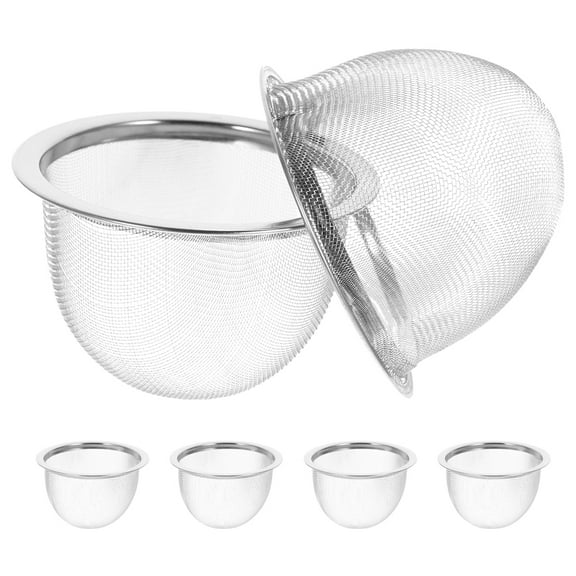 6-Pack Stainless Steel Tea Strainers Metal Filters for Teapots, Large Size Reusable Tea Infuser Set