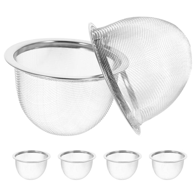 GOOHOCHY 6 filtros de té de acero inoxidable de repuesto para tetera (grandes)