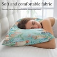 thumbnail image 5 of Blue Coastal Pillow Covers, Linen Long Throw Pillow Case, Summer Nautical Beach Coral Starfish Holiday Pillow Protector Decorative Cushion Cover for Living Room/Bedroom 16" x 24", 5 of 8