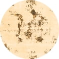 thumbnail image 1 of Ahgly Company Indoor Round Abstract Brown Modern Area Rugs, 7' Round, 1 of 4