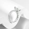 thumbnail image 6 of Moissanite Engagement Ring, Total 4.3ct D Color VVS1 Lab Created Diamond, Round Cut, 925 Sterling Silver Promise Ring, 6 of 7