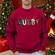 thumbnail image 1 of MHFRRA Sudadera Holgada de Manga Larga con Cuello Redondo y Estampado Informal para Hombre y Mujer Rojo, 1 of 3