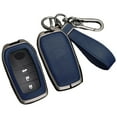 thumbnail image 3 of Zinc Alloy Leather Remote Key Fob Cover Case For Toyota for Tundra for Corolla, 3 of 5