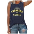 thumbnail image 1 of Gpoecd Débardeurs à Col Rond pour Femmes Débardeur Imprimé Café Sans Manches T-Shirt Camisole Hauts pour Femmes 06_Navy,TTG, 1 of 5
