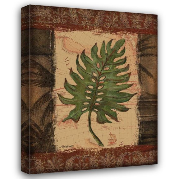 Todd Williams 19x24 Gallery Wrapped Canvas Wall Art Titled - Tropical Leaf II