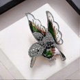 thumbnail image 5 of Vibrant Gemstone Hummingbird Brooch, Stylish Bird Pin for Women in Green 2025, 5 of 5