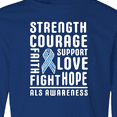thumbnail image 4 of Inktastic ALS Awareness Strength Courage Support Long Sleeve Youth T-Shirt, 4 of 5