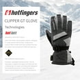 thumbnail image 6 of HOTFINGERS Adult Male Clipper GT Winter Gloves, Color: Dark Heather Gray/Heather Gray, Size: M, 6 of 6