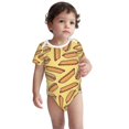 thumbnail image 2 of Yiaed Hot Dogs Print Infant Climbing Short Sleeve Onesie One-Piece Baby Bodysuit Clothes 0-12 Months -3 Months, 2 of 6