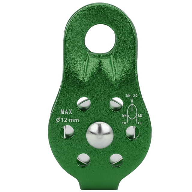 Equipo de escalada de rescate de polea de Montañismo al aire libre de aleación de aluminio UniversalVerde