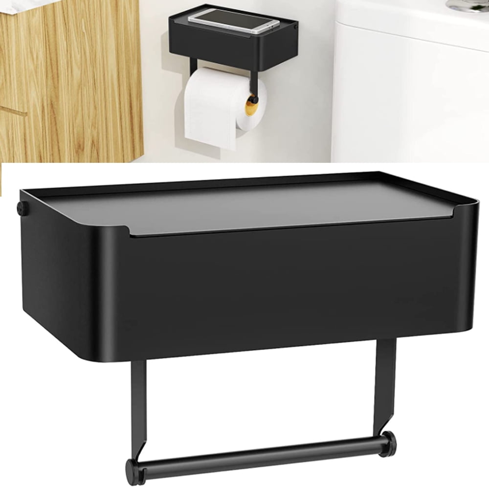 Skycarper Selfadhesive Toilet Paper Holder with Phone Shelf SUS 304