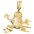 thumbnail image 1 of 18K Yellow Gold Frog Pendant - 24 mm, 1 of 2