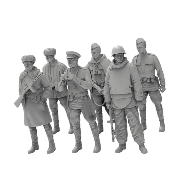 lionlar 6 Pieces Scale Soldier Models for Game Hobby Imaginative Learning Activities 2.4cm