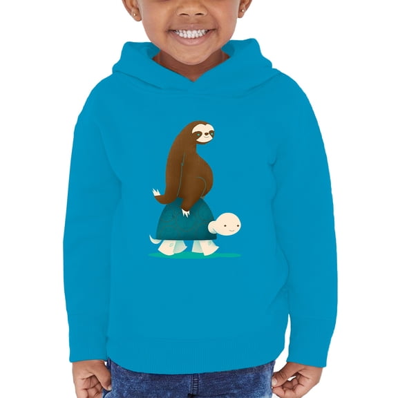 Image Conscious Hitchhiking Sloth Hoodie Toddler -Jay Fleck Designs, Unisex Casual Fit