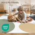 thumbnail image 1 of ODIKA 4'x6' Earthy Tones Minimal Shapes Design Washable Area Rug Abstract Geometric Style for Modern Spaces for Home Office, Under Desk, Non-Slip Chair-Friendly, Flatwoven, 1 of 4