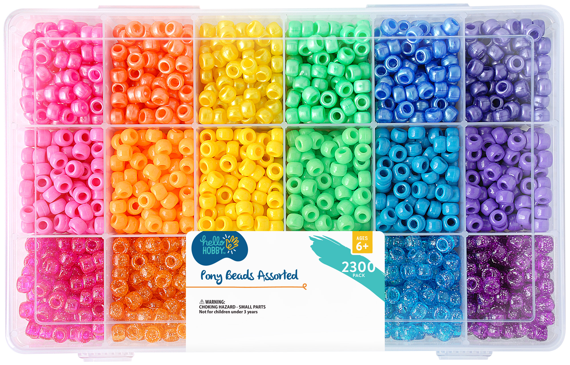 Hello Hobby Bright & Sparkle Pony Bead Box photo 1