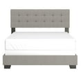 thumbnail image 3 of Modern Fabric Upholstered 60" Queen Bed in Light Grey, 3 of 7
