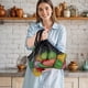 thumbnail image 5 of 2 Pack Cotton string storage shopping bags Reusable Mesh Grocery Bags Long Handle Net Tote, 5 of 5