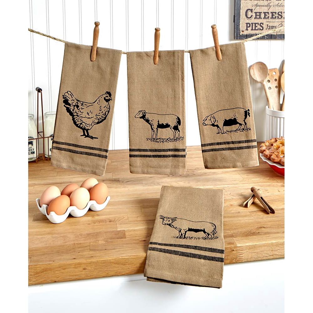 4Pc. Farmhouse Kitchen Towel Set