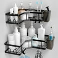 thumbnail image 7 of BIBABLYKE Bathroom & Shower Storage Solution Space Saving Rack Adhesive Shower Shelf Corner Rack Efficient & Functional Shelf, 7 of 7