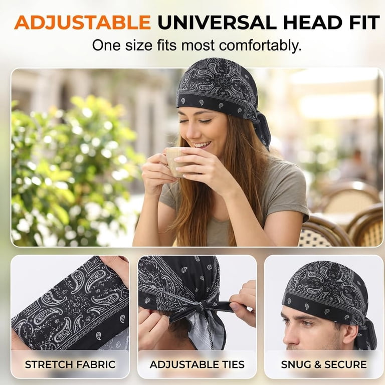 adjustable headband motorcycle helmets LeMieux Black Gloss Verv Competition Helmet in Medium (56-58) They are thin so they dont make your helmet tight either Paisley Cooling Headscarf Cap Set,Stretchy