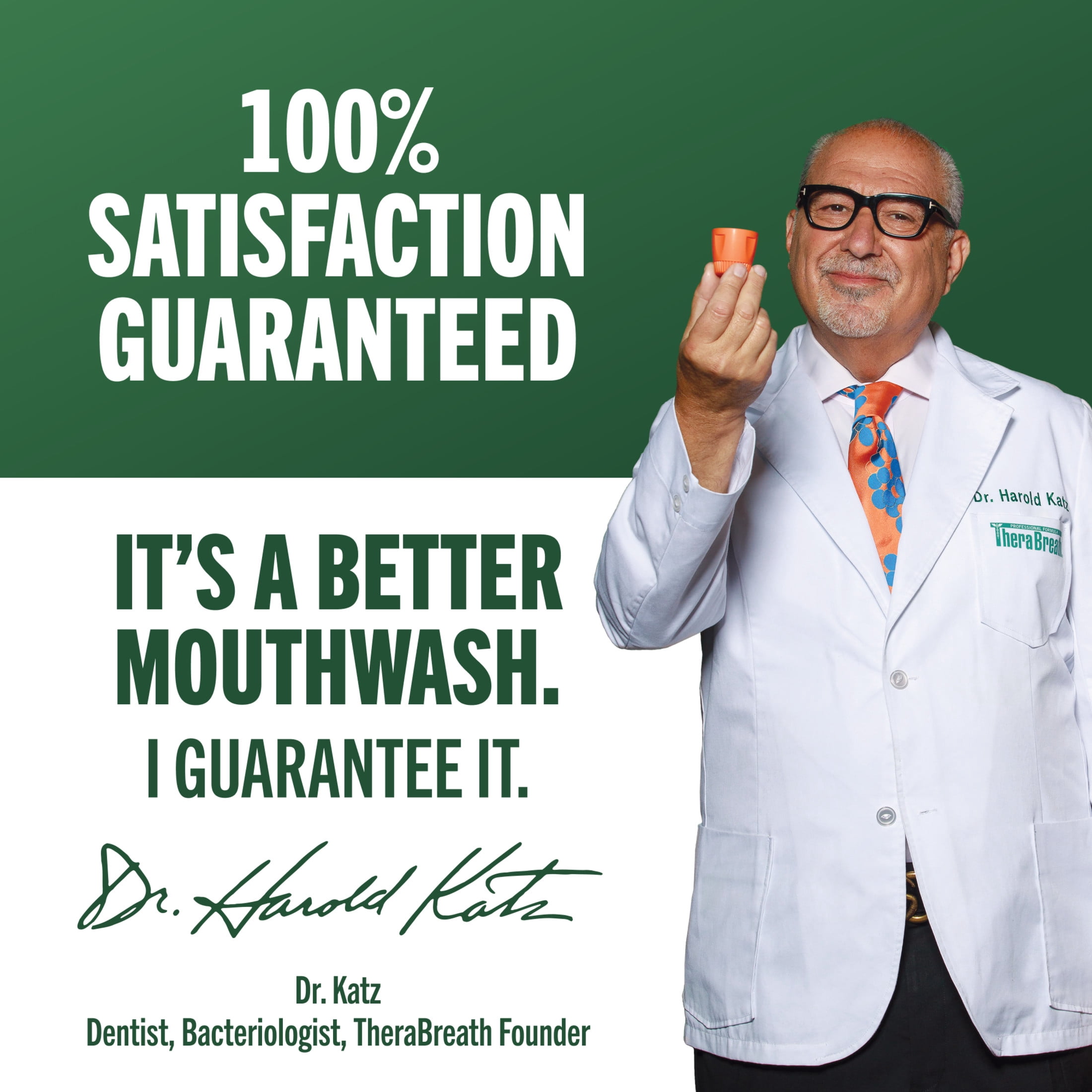 TheraBreath Fresh Breath Mouthwash, Rainforest Mint, Alcohol-Free, 33.8 oz/1 L