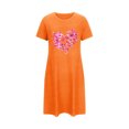 thumbnail image 5 of WJHWSX Womens Nightgown,Nightgowns for Women,Slip-On,Breathable,Printed,Orange,L(US:8), 5 of 5