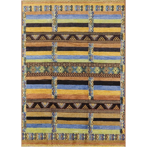 Ahgly Company Indoor Rectangle Mid-Century Modern Reddish Brown Solid Area Rugs, 5' x 7'
