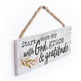 thumbnail image 3 of Start Day God Grace Gratitude Whitewash 10 x 3.5 Inch Wood Slat Hanging Wall Sign, 3 of 5