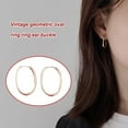 thumbnail image 4 of Sonducket 1 par de pendientes de plata para mujer y niña, pendientes personalizados, Festival decorativo, regalos de cumpleaños, joyería, Ropa, zapatos y accesorios Miscelánea Oro blanco Oval, 4 of 6