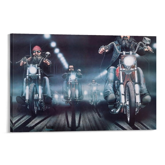 David Mann Motorcycle Art Gnghost Rider Prints Poster (75) Poster Decorative Painting Canvas Wall Art Living Room Posters Bedroom Painting 20x30inch(50x75cm)