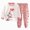 G930-Pink, variant on HFHAPW Toddler Kids Boys Girls Pajama Pants Set 2Pcs Long Sleeve Print Top and Pants Pjs Sleepwear Toddler Kids