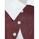thumbnail image 3 of Tamaño más Faux Twinset Mock botón camiseta Rosegal Mangas largas de talla grande, 3 of 5