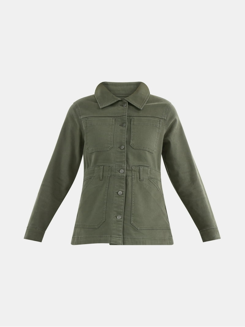 Time and Tru Women's Denim Utility Jacket, Sizes XS-XXXL - Walmart.com