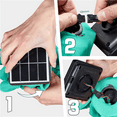 thumbnail image 3 of Topeakmart 9ft Solar LED Lighted Patio Umbrella with 8 Ribs Tilt and Crank Turquoise, 3 of 9